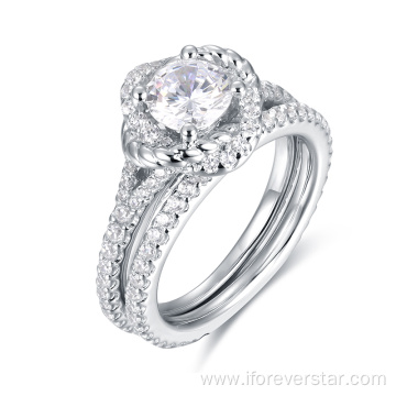 single halo moissanite diamond engagement rings